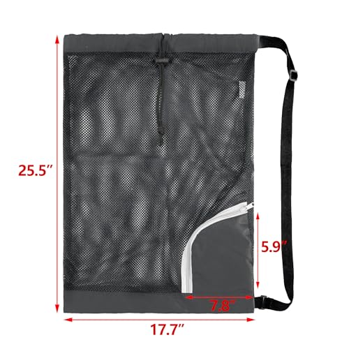 BeeGreen Mesh Drawstring Bag Swim Backpack for Beach Pool Sports Gym Draw String Cinch Bags for Swimming Soccer Basketball Gear Light Green - color: Fruit Green, style: Mesh Bag