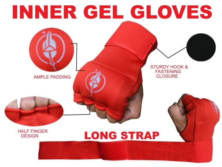 Gel Pad/Insert Inner Hand Wrap/Gloves for Boxing, Muay Thai, Kick Boxing and Martial Arts (Comes as a Pair)