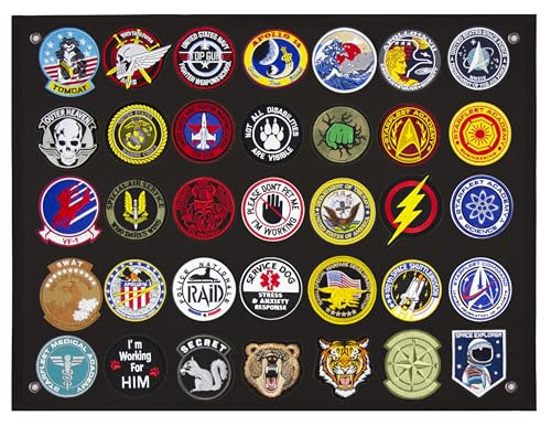 Tactical Patch Display Panel Holder Board for Military Army Combat Morale Uniform Hook and Loop Emblems, 18 Inches x 24 Inches (Small), No Patches Included - color: Black, Small