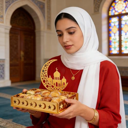 ANOTION EID Decorations for Home 2026 - Ramadan Serving Tray, Ramadan Table Decor, Islamic Ramadan Decor, Ramadan Gifts, Ramadan Mubarak Sign & Ramadan Table Décor, 1 Pack