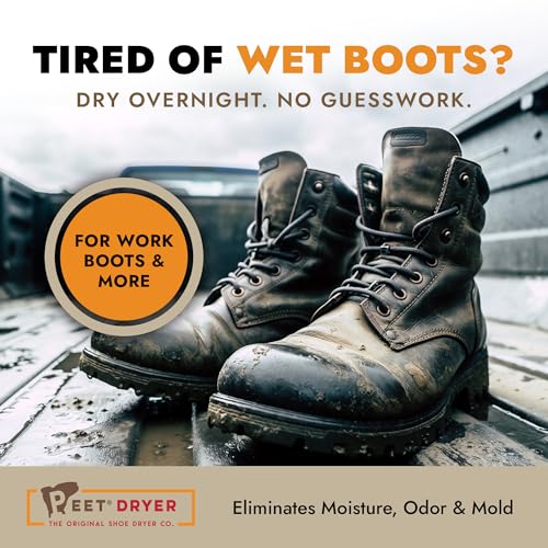PEET, Original Dryer, Electric Shoe Dryer, Work Boots, Outdoor Gear, Athletic Gear, Silent,Energy-Efficient, Made in USA - style: Original 2-shoe Electric Dryer