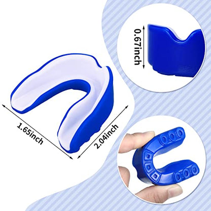 Sport Mouth Guards Gum Teeth Armor Game Guard for Boxing Basketball Football Hockey Karate Basketball Rugby Match - color: Blue, White