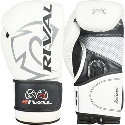 RIVAL Boxing RB2 2.0 Super Bag Gloves, Hook and Loop Closure - High-Density, Multi-Layered Padding, and Breathable Mesh Palm - color: White, size: Small