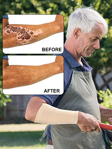 Janmercy 9 Pairs Arm Protectors for Thin Skin - color: Beige