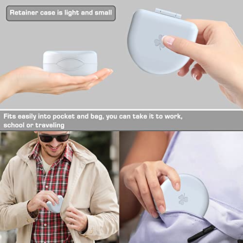 Retainer Case Denture Case: BVN Orthodontic Dental Case, Slim Braces Case, Mouth Guard Case, Denture Box, Teeth Aligner Case, Night Guard Case Container Storage Holder White - color: White