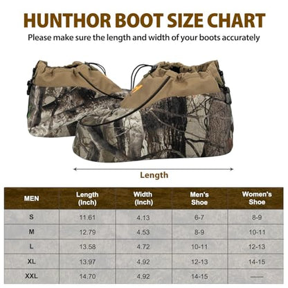 Insulated Boot Covers, 600D Durable Cold Weather Insulators with Water-Resistant PU Leather, Non-Slip Boot Covers for Hunting, Fishing, Camping, and Outdoor Activities (Next Camo) - size: XX-Large