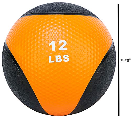 Fitvids Slam Medicine Wall Balls Workout Exercise Fitness Weighted Balls for Cross Training, Strength and Conditioning Exercises, Cardio and Core Workouts - style: 12 Pounds