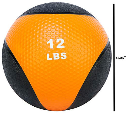 Fitvids Slam Medicine Wall Balls Workout Exercise Fitness Weighted Balls for Cross Training, Strength and Conditioning Exercises, Cardio and Core Workouts - style: 12 Pounds