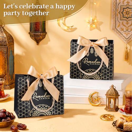Marspark 30 Pcs Eid Mubarak Decorations for Eid al-Adha, Islamic Party Supplies Set, Muslim Festival Home Decor, Reusable Gift Bags for Family, Table & Indoor Celebration Decoration Kit - style: Eid Mubarak
