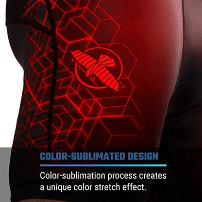Hayabusa Geo Vale Tudo Shorts Men - color: Red, size: XX-Large
