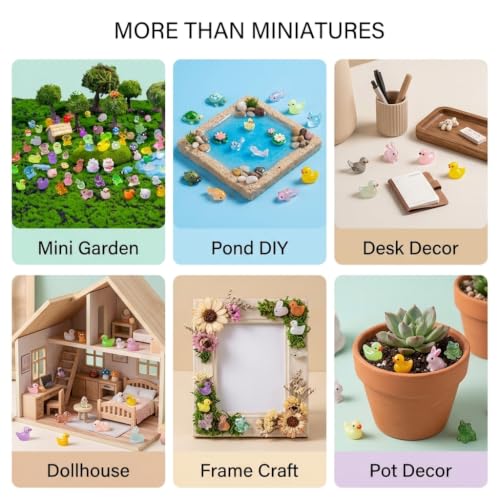 400 pcs Mini Resin Animals Many Styles Variety Tiny Animals Figures Miniature Little Small Animal Figurines Bulk for Micro Fairy Garden Landscape Accessories Hide Crafts Decor Aquarium