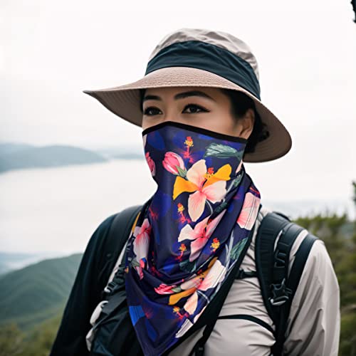 Women UPF 50+ Face Mask Sun Protection Fashion Colorful Neck Gaiter Scarf - color: Fcm-13