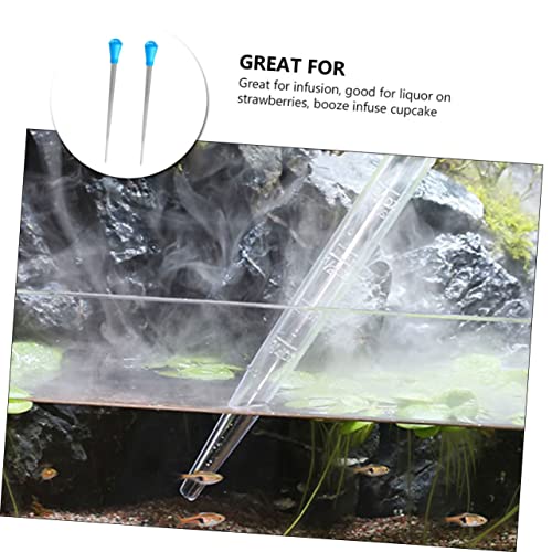 Veemoon 2pcs Calibrated Plastic Pipette Droppers for Accurate Liquid Measurement for Kitchen Fish Tanks and Experiments Lightweight and Easy to Use