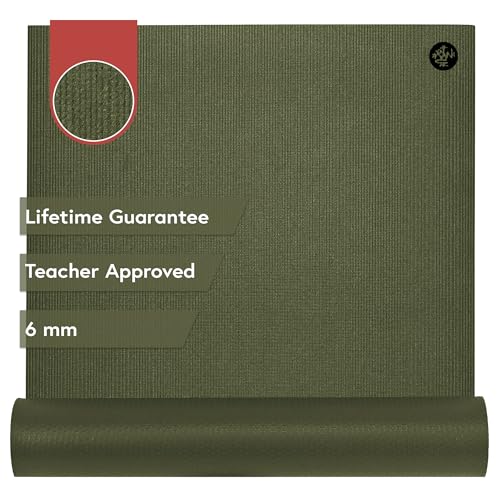 Manduka PRO Yoga Mat - 6mm | Lifetime Durability | Hygienic Construction | Premium Studio Quality | Teacher Approved - color: Earth, size: 71" x 26"