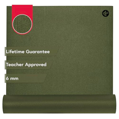 Manduka PRO Yoga Mat - 6mm | Lifetime Durability | Hygienic Construction | Premium Studio Quality | Teacher Approved - color: Earth, size: 71" x 26"