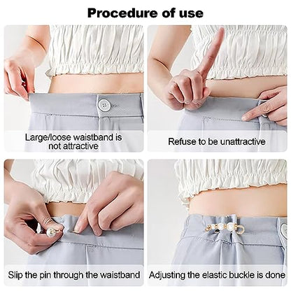 8 Pcs Pearl Brooch Pins,Safety Pins for Clothing Dress pants skirt Cardigan Collar，Faux Pearl Rhinestones Brooches for Women Girls Pants Extender Safety Pins - size: set-A