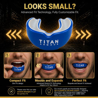 Mouth Guard Boxing, Dual-Layer Boil & Bite Mouthguard, Adult | Premium Dual-Layer | Case Included | Adult & Youth Custom-Fit Mouthpiece | Football, MMA, Hockey, Lacrosse, BJJ, Basketball - color: Blue, size: Junior Under 11