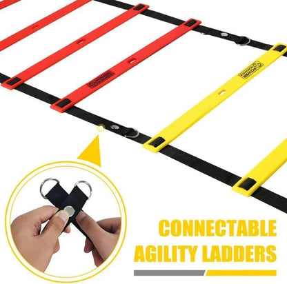 POWER GUIDANCE Agility Ladder (20 Feet) with Cones for Speed Agility Training & Quick Footwork Exercise - Soccer & Football Training Equipment for Adults, Youth & Kids - color: Yellow