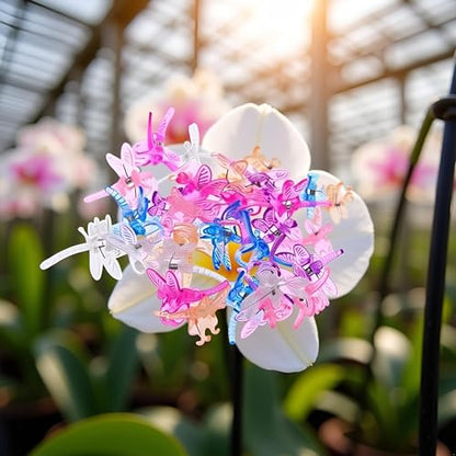 30Pcs Dragonfly Orchid Support Clips, Garden Plant Vine Holder, Support Clips Creative Plant Cages Supports