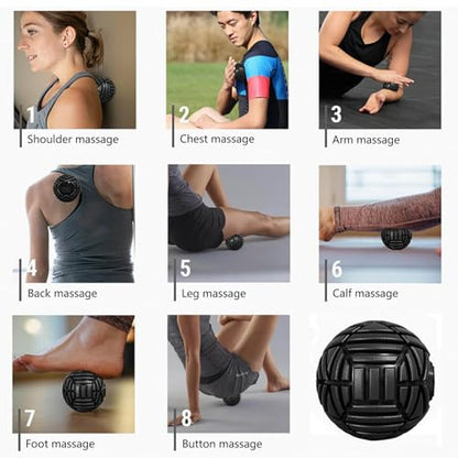 TETOP Fitness Muscle Massage Ball, 3.15in, Therapy Ball for Trigger Point Massage, Trigger Point Ball for Myofascial Release, Mobility Ball for Exercise & Recovery (Pink) - color: Pink