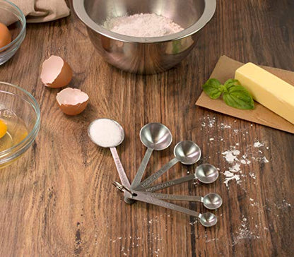 Mrs. Anderson’s Baking Measuring Spoons, 6-Piece Set, Heavyweight 18/8 Stainless Steel - style: Measuring Spoons, 6-Piece Set