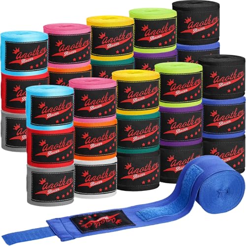 15 Pairs Boxing Wraps for Hand 180 Inch Boxing Hand Wraps Bulk Martial Arts Sports Handwraps for Boxing Kickboxing Mexican Style Hand Wraps for Muay Thai MMA Kickboxing Training Gym (Classic Colors) - color: Multicolor