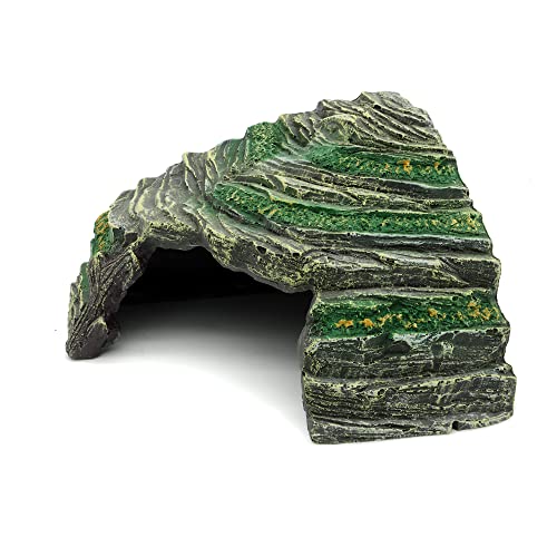 JIHAQUA Terrarium Decor Reptile Hide Reptile Hides and Caves, Medium | Aquarium Tank Accessories Decorations