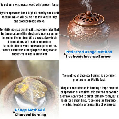 Chinese Natura Kynam Agarwood （Qinan Oud） - Boasts a Distinctly Unique Aroma, Ideal for Home Incense, Meditation & More | Sustainable Harvesting (20g Experience Pack - High Grade - Block) - color: 20g Experience Pack - High Grade - Block