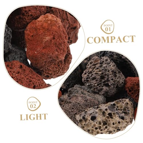 Happyyami 1set Decorative Volcanic for Fish Tank and Aquarium Accessories for Landscaping and Planter Decor