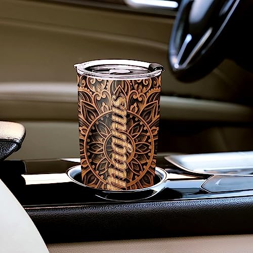 WAZONE Personalized Horse Tumbler With Lid Custom Name Wooden Drawings Vacuum 20oz 30oz Stainless Steel Coffee Travel Mug Equestrian Gifts Birthday Christmas For Men Women Teen Animal Lover - color: Horse