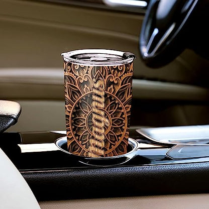 WAZONE Personalized Horse Tumbler With Lid Custom Name Wooden Drawings Vacuum 20oz 30oz Stainless Steel Coffee Travel Mug Equestrian Gifts Birthday Christmas For Men Women Teen Animal Lover - color: Horse