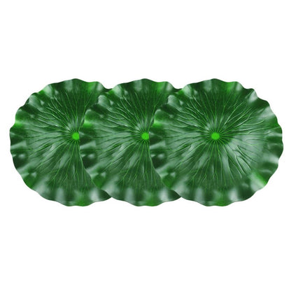 DOITOOL Lily Pads for Ponds Artificial Floating Foam Lotus Leaves, 3PCS Realistic Lily Pads Leaves Artificial Water Ornaments for Pond Pool Aquarium Water Decoration (40X40CM)