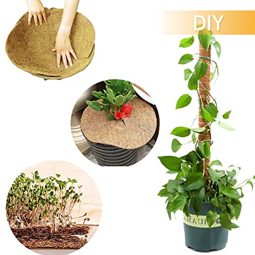 Coco Coir Liner, Yarrdfir 16x80 inch Natural Coconut Liners for planters Flower Basket, Natural Coconut Fiber mat, Garden Decoration, Animal pet pad, Reptile Carpet - size: 16x80