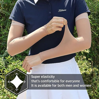 Nutriadvisor Dalot Skin color Natural Sun Protection Arm Sleeves for Women Men - color: Arm Sleeves
