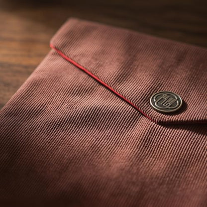 2pcs Religious Book Bag Quran Keeper Bag Corduroy Material Portable Design Prevents Edge Curling and Wear Suitable for Temple Use and Daily Recitation Elegant Tibetan Style