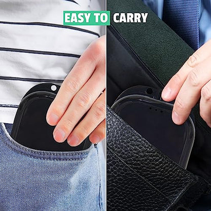 Retainer Case - Pack of 2 Black with Accessories - Odorless Mouth Guard Case-Retainer Holder-Ventilated, Durable Night Guard Case for Carrying and Protecting Braces,Dentures & Aligners