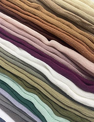 Txameru Hijab Scarf for Women - Muslim Rayon Crinkle With Fringe Edge - color: Wine Berry