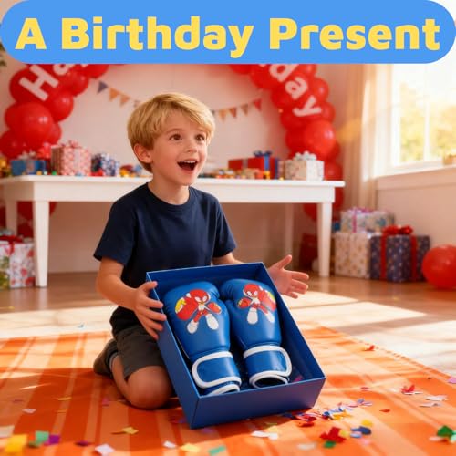 Boxing Gloves for Kids Kids Boxing Gloves Red Blue - color: blue, size: shock boy