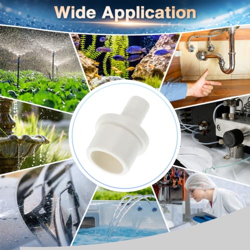 Plastic Hose Barb Fitting 1-1/4" x 5/8" Barb OD Straight Through Pipe Connector White 5 Pcs - color: White, size: 1-1/4" x 5/8" OD