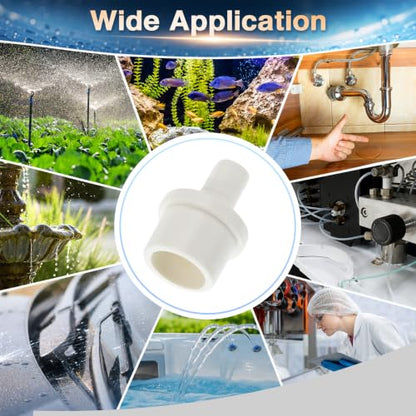 Plastic Hose Barb Fitting 1-1/4" x 5/8" Barb OD Straight Through Pipe Connector White 5 Pcs - color: White, size: 1-1/4" x 5/8" OD