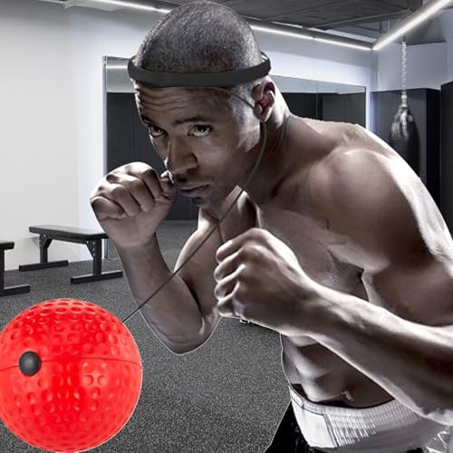 Boxing Reflex Ball No Drill Wall Mounted Design, Bouncing Reflex Punching | Boxing Equipment for Training At Home Reflex Speed Training Punching Ball Reaction Quickness Coordination Indoo