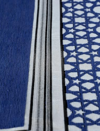 Islamic Prayer Rug Elegant Masjid Pattern Thin Mat Muslim Portable Blanket Ramadan Eid Gift Rug Turkish Prayer Carpet - Navy 1pc - color: 1pc Navyc