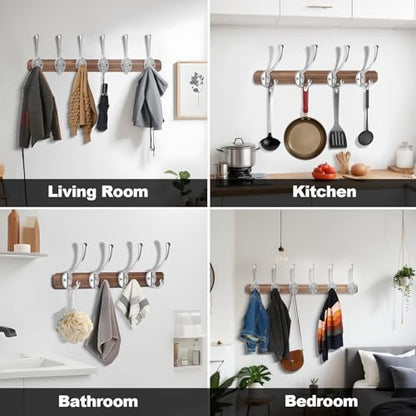 Wall Hooks for Hanging, 25-Pack Heavy Duty Metal Coat Hooks, for Living Room, Bathroom, Kitchen, Bedroom for Towel, Hat, Key, Closet, Bag (Silver) - color: 25pack-Silver