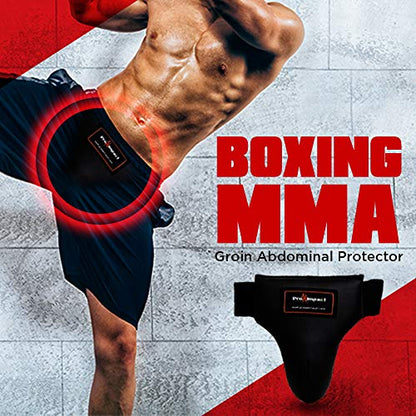 Boxing MMA Training Muay Thai Groin Abdominal Protector - Comfortable Ultimate Protection for Contact Sports - Perfect for Gym & Workout Use - size: X-Large