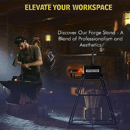 Simond Store Blacksmith Forge Kit Stand - Compatible with all Single Burner Blacksmithing Starter Kit - Steel Propane Forge - Forge Starter kit Stand 12 inch Home Forge Starter kit Tool Kit Stand