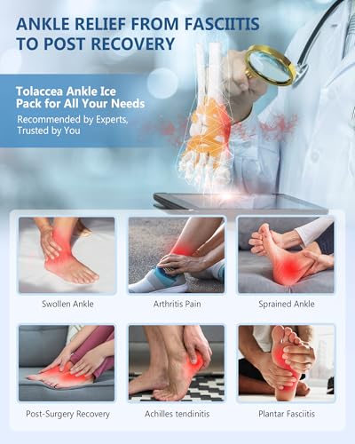 Ankle Foot Ice Pack Wrap for Injuries, Reusable Gel Ice Pack for Hot and Cold Therapies, Flexible Cold Pack for Achilles Tendonitis,Plantar Fasciitis,Swelling,Sprained,Post-Surgery Recovery - size: XLx2, style: Original
