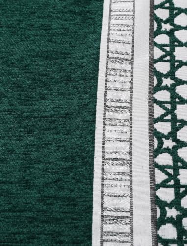 Islamic Prayer Rug Elegant Masjid Pattern Thin Mat Muslim Portable Blanket Ramadan Eid Gift Rug Turkish Prayer Carpet - Green 1pc - color: 1pc Greenc