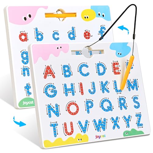 JoyCat Magnetic Letter Tracing Board, Double-Sided ABC Writing Toy for Kids