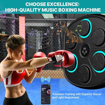 2025 Smart Music Boxing Machine for Adults and Kids: New Model Bluetooth Wall Mounted Punching Pad - Training Sport Equipment for Home Gym - Gifts for Teen Boys