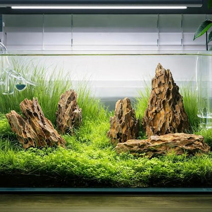6.1-8.1 Inches Natural Dragon Stone, 6 PCS Large Aquarium Rocks for Aquascaping, Terrariums, Reptile Tanks & Aquarium Décor - size: 6.1-8.1 in